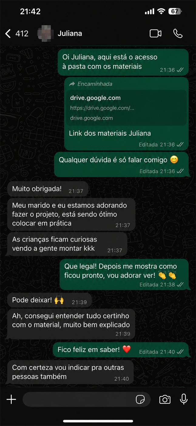 Relato de cliente